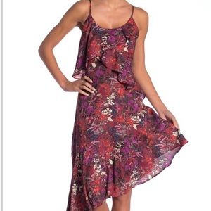 NWT Adelyn Rae Floral Print Asymmetrical Dress